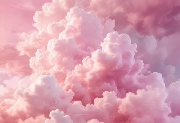 Fototapeta premium Gentle watercolor texture in pink with whimsical cloud shapes, soft, whimsical, pink, dreamy, gentle