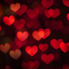 red hearts background