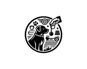 Dog Training Logo Design Template. Vector Illustration.