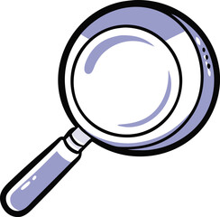 Clean and Modern Magnifying Glass Illustration