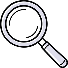 Sleek Investigation Icon with White and Purple Tones