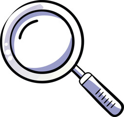 Sleek Investigation Icon with White and Purple Tones