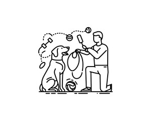 Dog Training Logo Design Template. Vector Illustration.