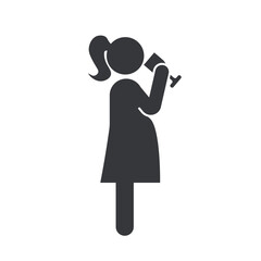 Drinking sign for pregnant women, isolated on a white background, suitable for health or warning materials