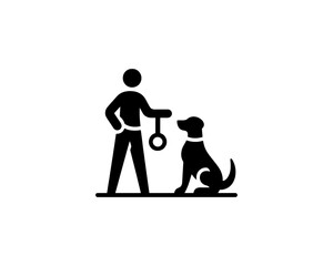 Dog Training Logo Design Template. Vector Illustration.