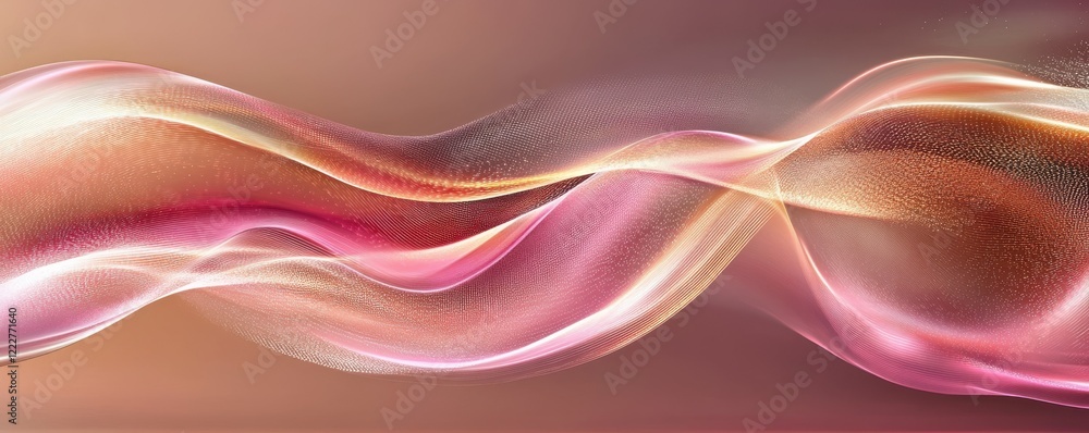 Poster abstract colorful waves with dynamic flowing patterns and soft light effects