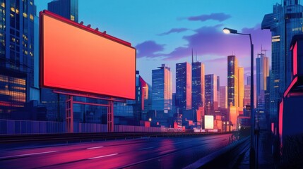 Outdoor advertising design abstract concept vector illustration. Out of home media, outdoor retail banner, creative advertising design, city billboard layout, marketing campaign abstract metaphor.