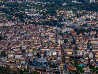 Fototapeta premium Trento Aerial View from Sardagna cable car