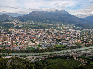 Trento Aerial View from Sardagna cable car