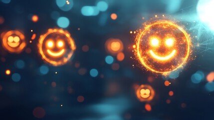 Creative design of psychological resilience and trauma recovery visualized with glowing emotional cycles
