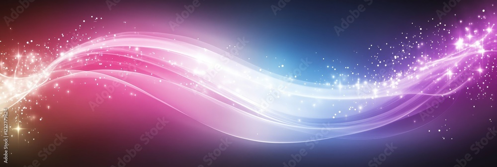 Aufkleber abstract wavy background with vibrant and colorful gradients and sparkling lights effect