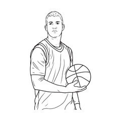 Basketball Player Artwork - Simple Line Art for Basketball Illustrations - Basketball Player Vector - Basketball Player Doodle - Basketball Player Illustration - Basketball Player Line Art
