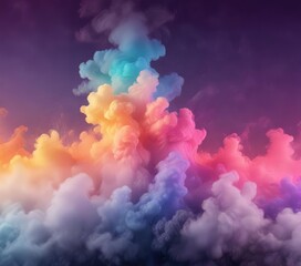Naklejka premium Gradient abstract background with rising smoke and misty atmosphere, cloudy day, smoke