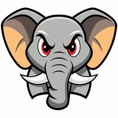 elephant cartoon with blank