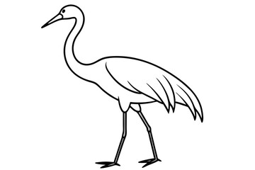 Graceful Crane Illustration