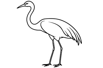 Graceful Crane Illustration