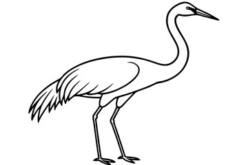 Obraz premium Graceful Crane Illustration