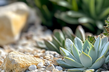 Fototapeta premium Plantas suculentas en maceta decorativa varias especies