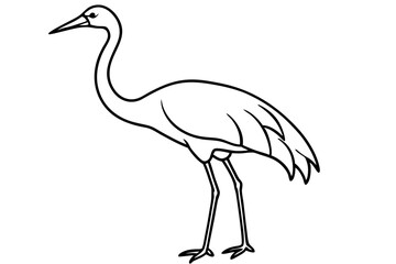 Obraz premium Graceful Crane Illustration