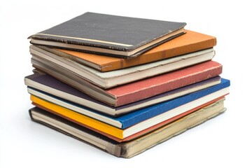 A Towering Collection of Vintage Books: A Stacked Treasure of Knowledge and History