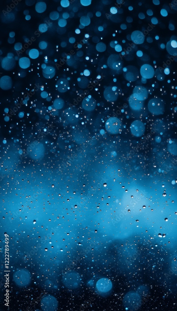 Aufkleber abstract water droplets overlapping splashes, motion blur, dreamy bokeh background with copy space