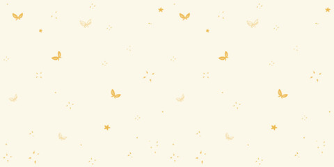The Small Orange Butterflies Vintage Theme in Seamless Pattern. Suitable for use in premium stationery, fabric, or wallpapers.