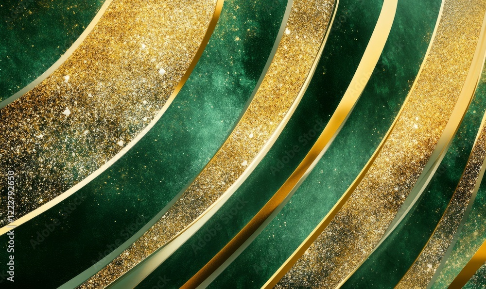 Aufkleber green and gold background with a gold and green stripe running through it. the background is made up