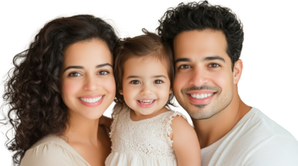 Happy family portrait showcasing smiles and togetherness, perfect for promoting family values, love, and connection in lifestyle content.