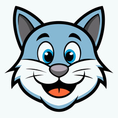Smiling cat vector