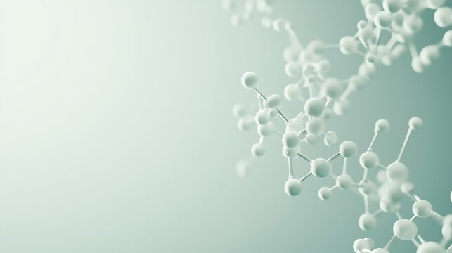A chemistry-themed background featuring molecular structures, with a soft gradient transitioning from white to light cyan with minimal, abstract details to emphasize the scientific theme.