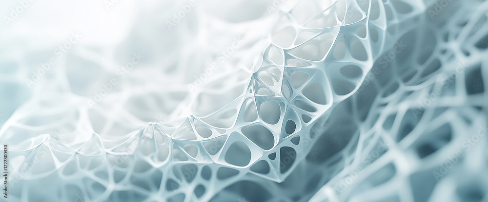 Poster abstract close-up of light blue and white geometric patterns and shapes