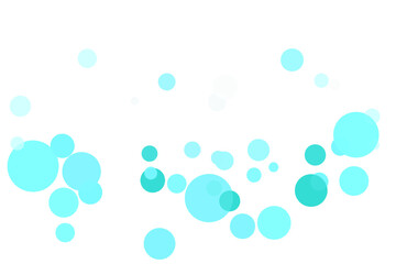 icon set collection of blue air bubbles in water without background