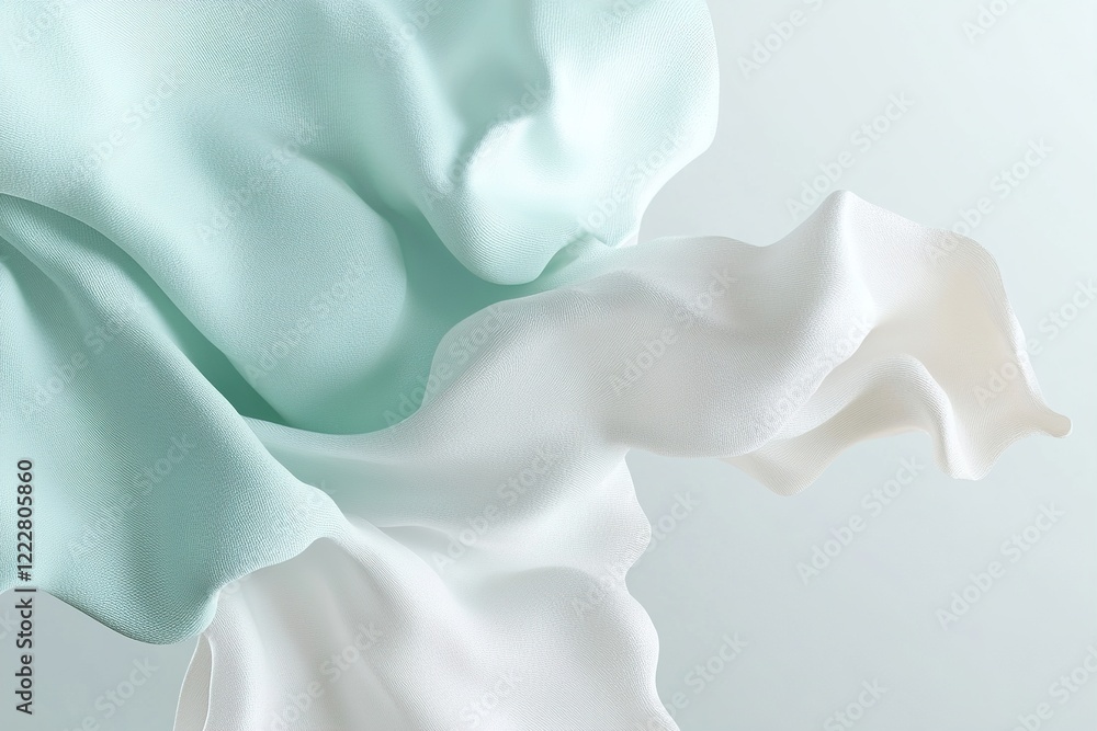 Poster soft colors blend into a calm liquid flow effect featuring vein-like patterns. the green and blue to