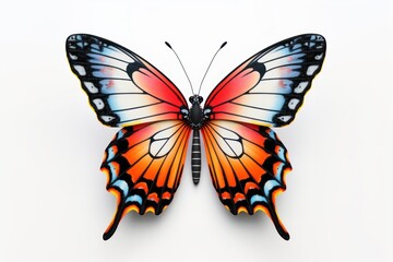 Naklejka premium Butterfly insect animal white background.