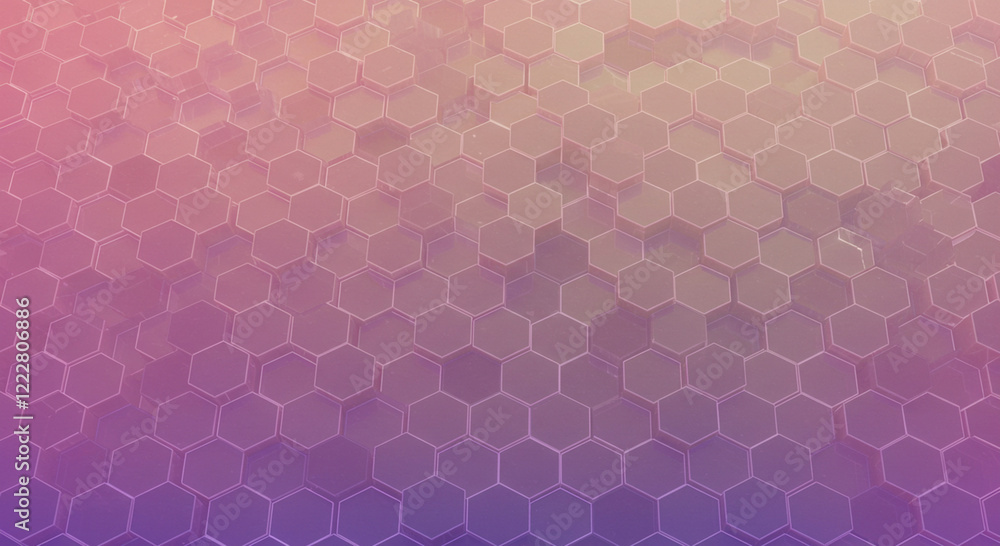 Poster abstract background hexagon pattern with glowing lights