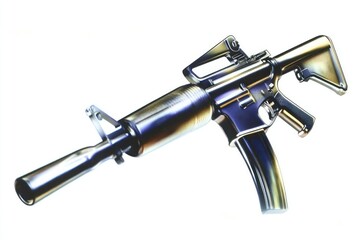 3d rifle shape icon firearm weapon gun.