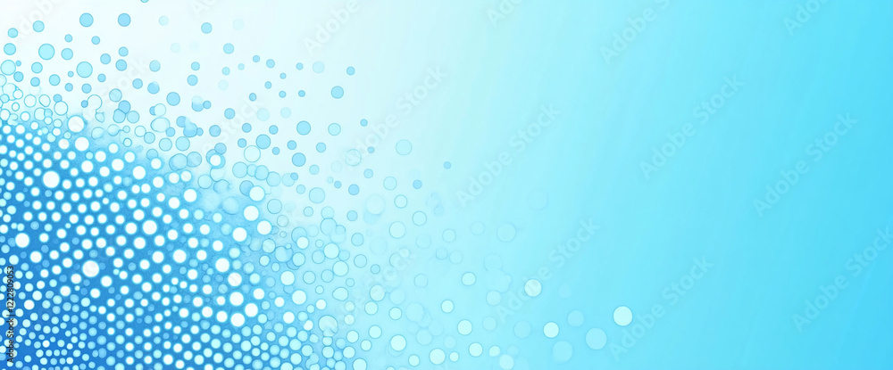 Leinwandbilder abstract blue gradient background with soft circular dots