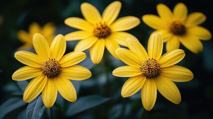 Vibrant Yellow Flowers Blooming in Nature