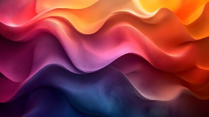 Obraz premium A background of geometric waves in a vibrant ombre effect.