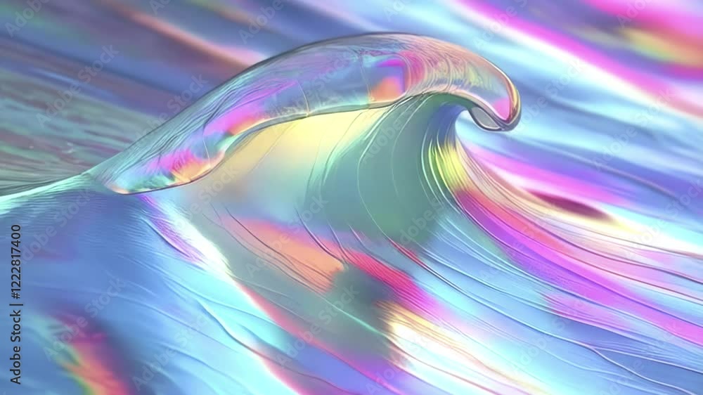 Leinwandbilder abstract animation of flowing material in flowing lines