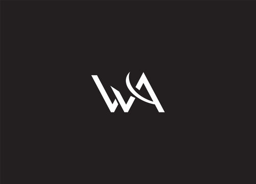WA initial modern logo design and creative logo
