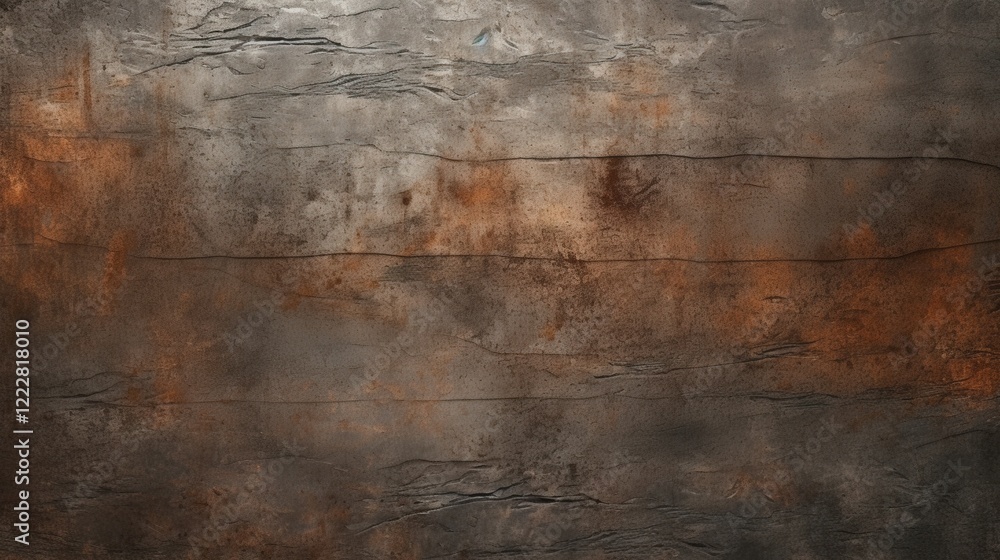 Poster abstract texture of rusty metal surface with scratches and wear on an old background for unique arti