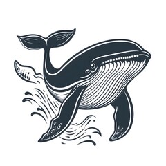 Fototapeta premium whale illustration