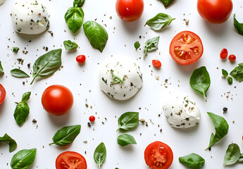 Classic Caprese Salad with Fresh Tomatoes, Mozzarella, and Basil