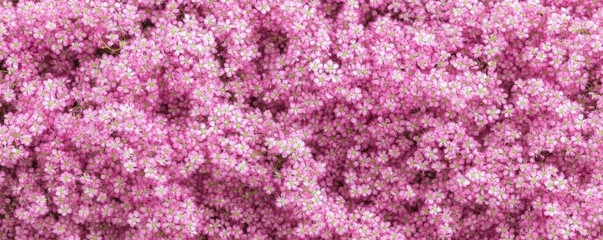 Obraz premium Dense carpet of vibrant pink flowers in full bloom