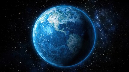 Obraz premium Earth Planet in Space Showing the Americas