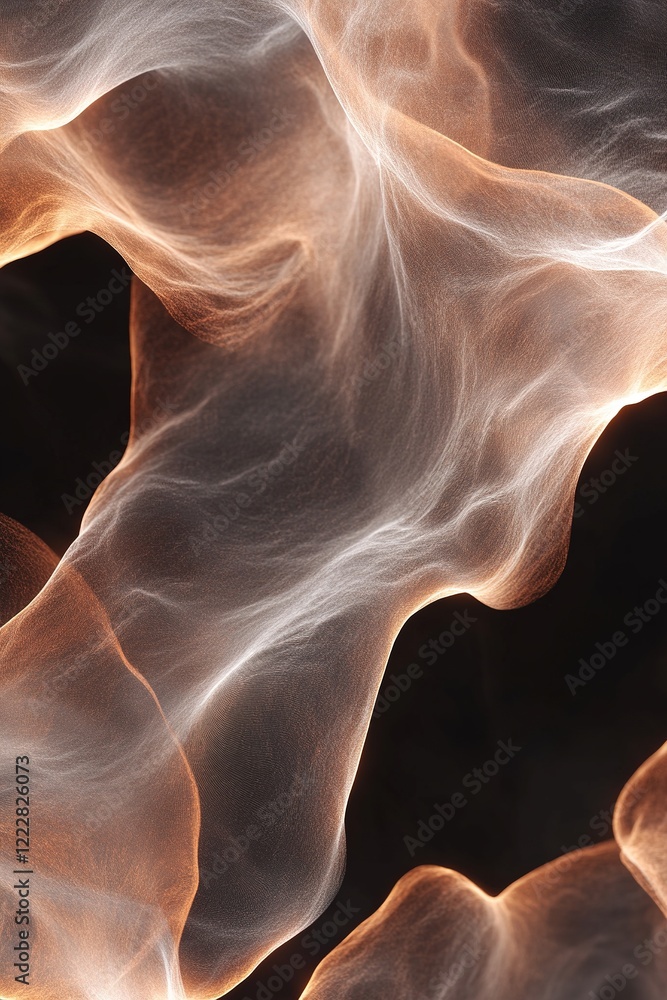 Poster vibrant orange and red veins flow against a dark gradient backdrop, creating a captivating display o