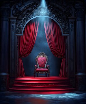 theater stage with curtains