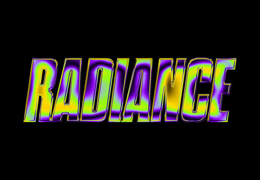 Radiant Chrome Text Effect for Photoshop