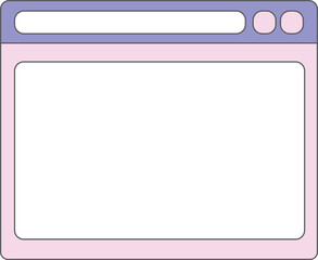 Layout Vintage UI Window Illustration